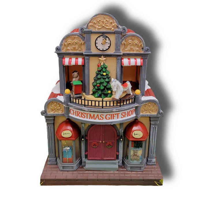 Christmas Village. Christmas Gift Shop with LED Lights F07M4-22-Y316