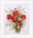 Poppies and Oats K-128 Counted Cross-Stitch Kit - Wizardi