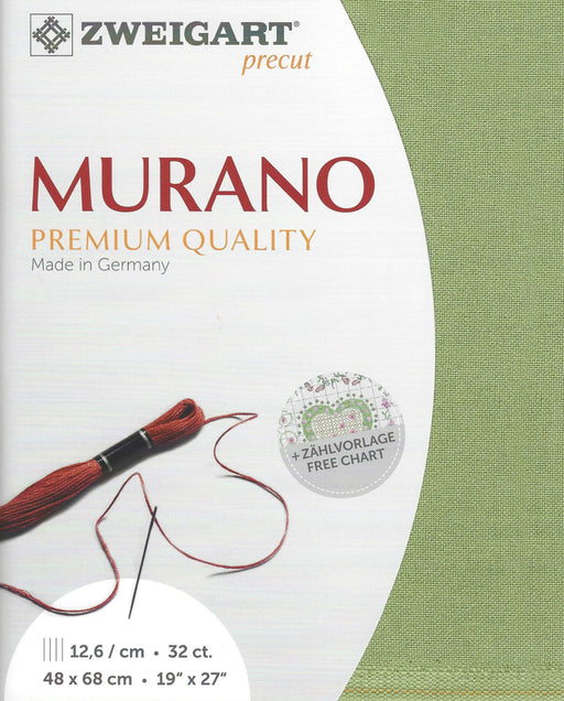 Precut Zweigart Murano 32 count Olive 3984/6016 - Wizardi