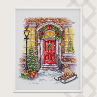 Christmas Door - PDF Cross Stitch Pattern
