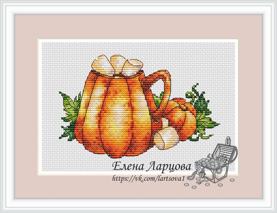 Pumpkin Latte - PDF Cross Stitch Pattern - Wizardi