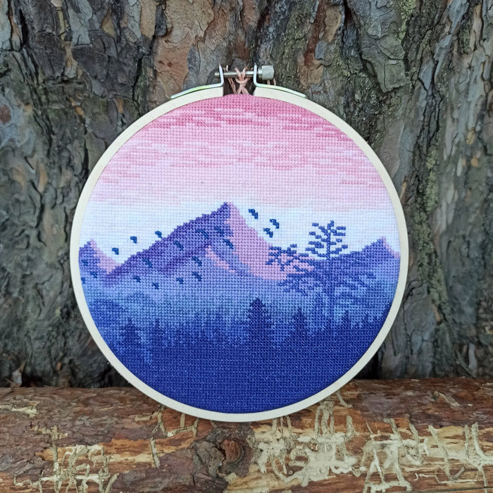 Round Landscapes. Landscape 12 - PDF Cross Stitch Pattern