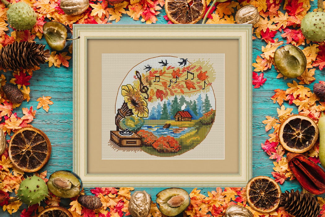 Autumn Music - PDF Cross Stitch Pattern