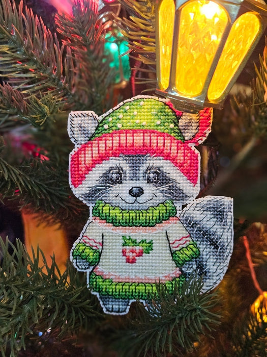 Winter Animals. Raccoon - PDF Cross Stitch Pattern