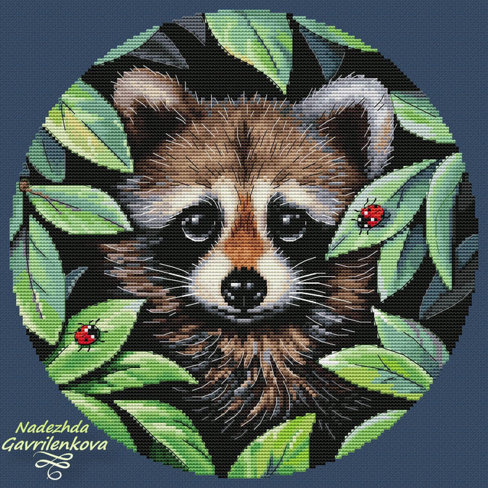 Raccoon - PDF Cross Stitch Pattern - Wizardi
