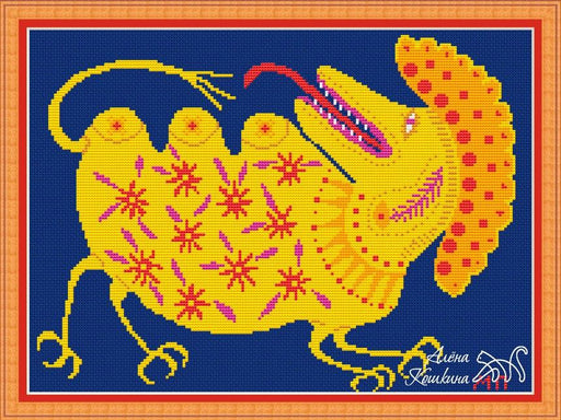Rooster-Camel - PDF Cross Stitch Pattern - Wizardi