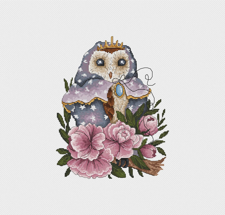 Queen owl - PDF Cross Stitch Pattern