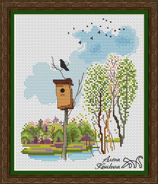 Birdhouse - PDF Cross Stitch Pattern