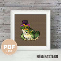 MR FROG - Free PDF Cross Stitch Pattern