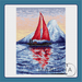 Sailboat in the ice - PDF Cross Stitch Pattern - Wizardi