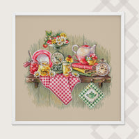 Strawberry Shelf - PDF Cross Stitch Pattern