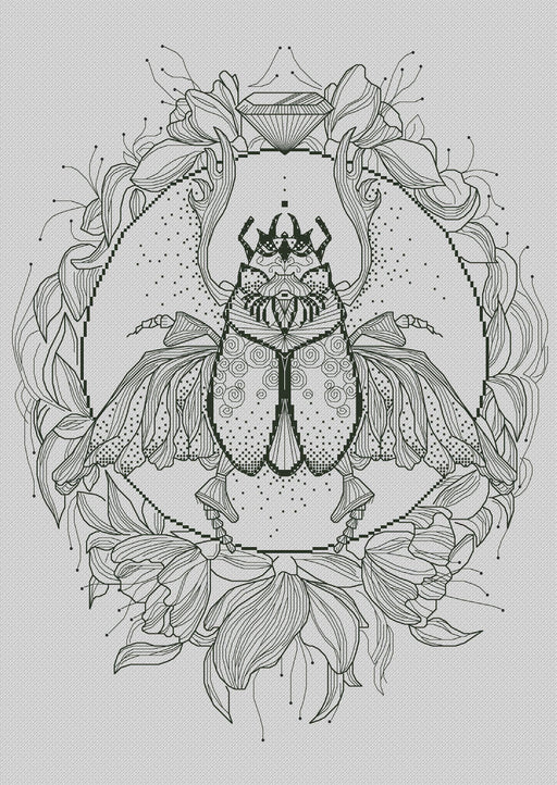 Scarab - PDF Cross Stitch Pattern - Wizardi