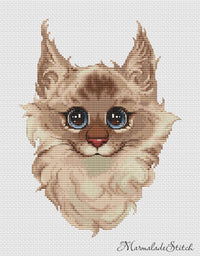 Wild Kitten - PDF Cross Stitch Pattern