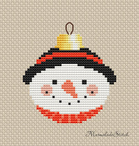 Snowman Bauble - PDF Cross Stitch Pattern