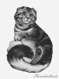 Greyish Paws - PDF Cross Stitch Pattern