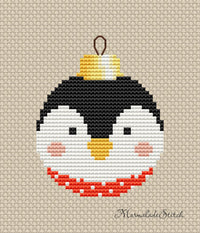 Penguin Bauble - PDF Cross Stitch Pattern