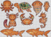 Sea gingerbreads - PDF Cross Stitch Pattern - Wizardi