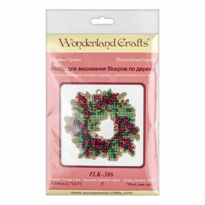 Set for embroidery with beads on wood FLK-386 - Wizardi