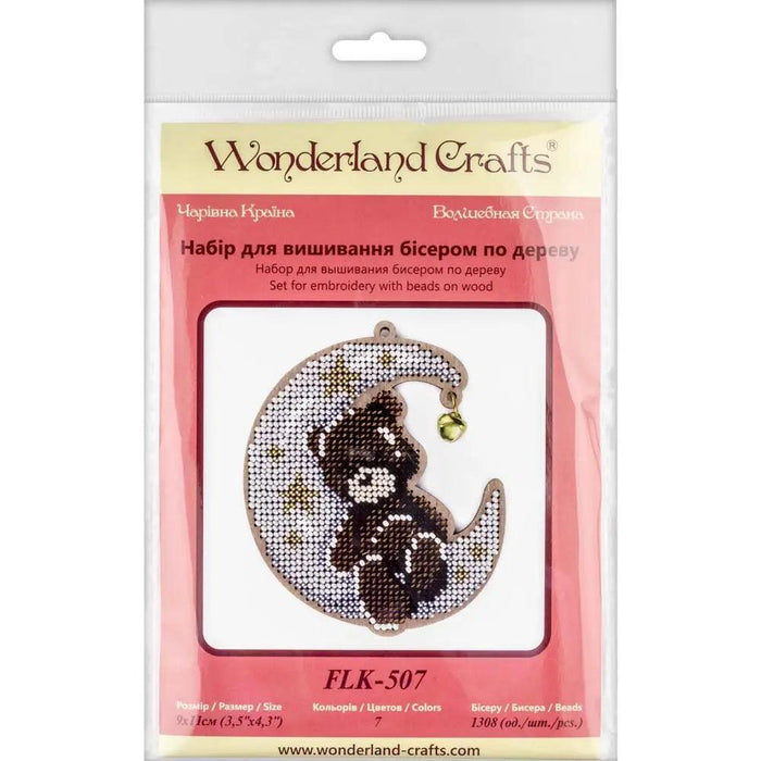 Set for embroidery with beads on wood FLK-507 - Wizardi
