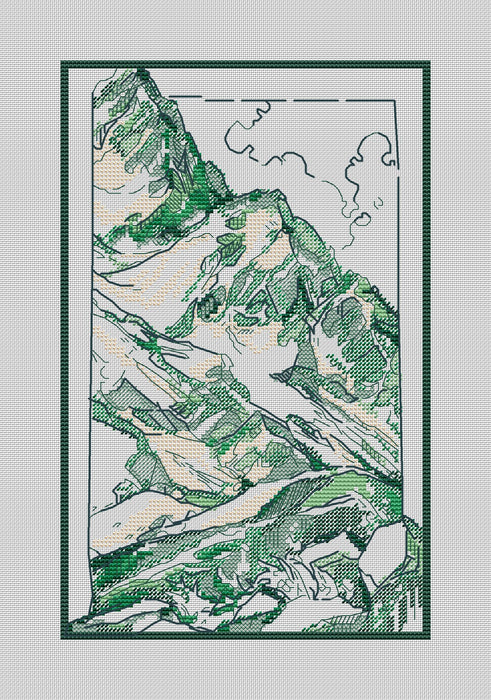 Sketch. Mountain - PDF Cross Stitch Pattern