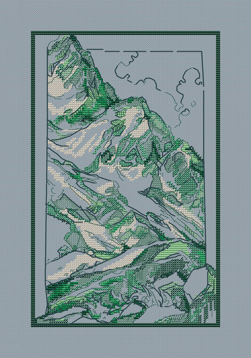 Sketch. Mountain - PDF Cross Stitch Pattern