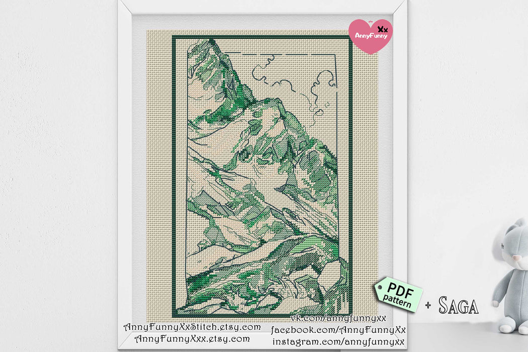 Sketch. Mountain - PDF Cross Stitch Pattern