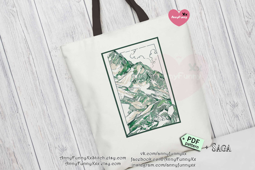 Sketch. Mountain - PDF Cross Stitch Pattern