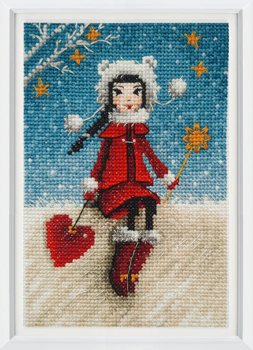 Snow tenderness C378 Counted Cross Stitch Kit - Wizardi