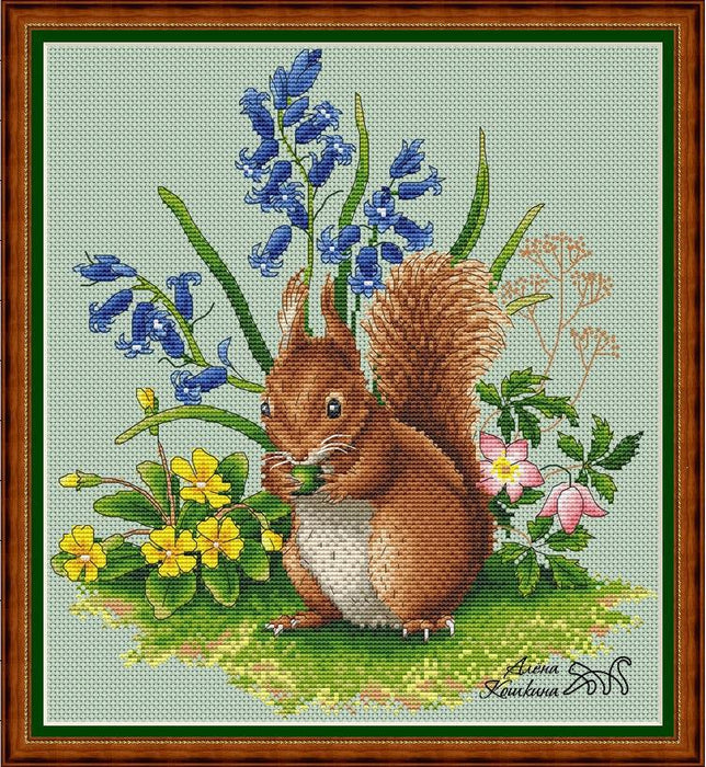 Squirrel - PDF Cross Stitch Pattern - Wizardi