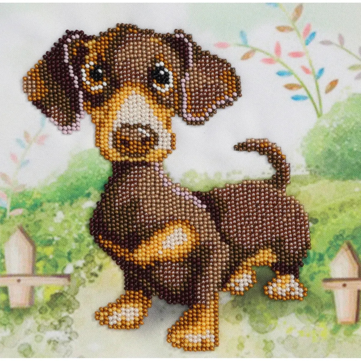 Dachshund TN-0484 bead embroidery kit (source: stitcher.co.uk)