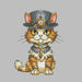 Steampunk Cat - PDF Cross Stitch Pattern - Wizardi