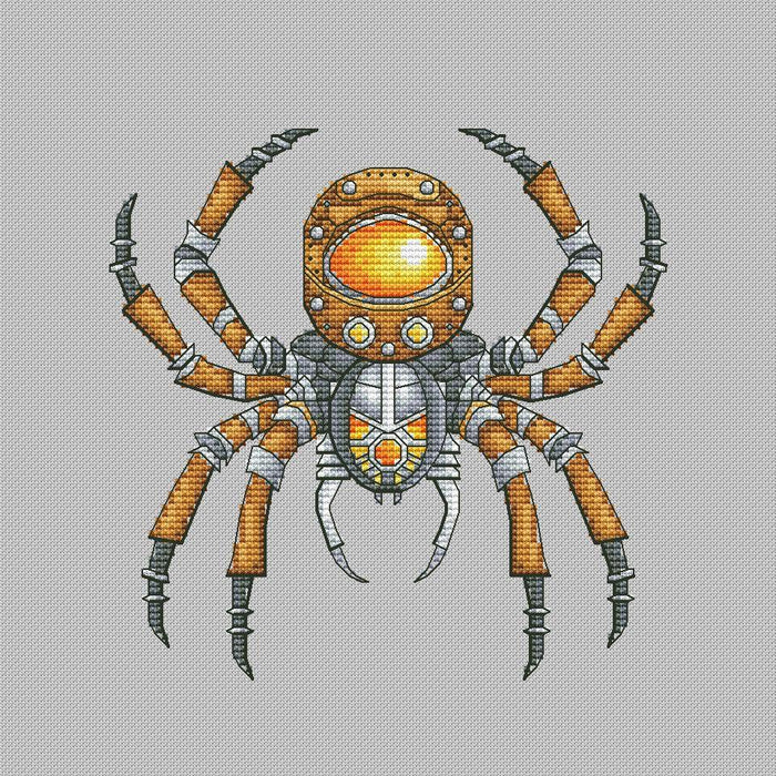 Steampunk Spider - PDF Cross Stitch Pattern - Wizardi