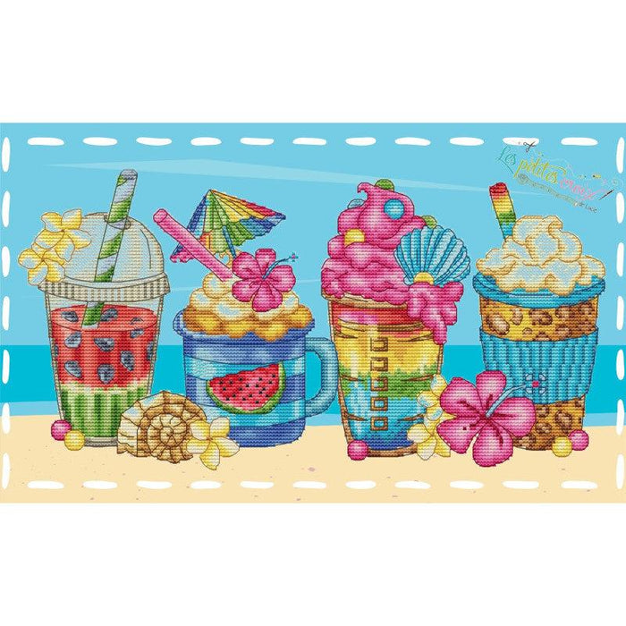 Summer coffees - PDF Cross Stitch Pattern - Wizardi