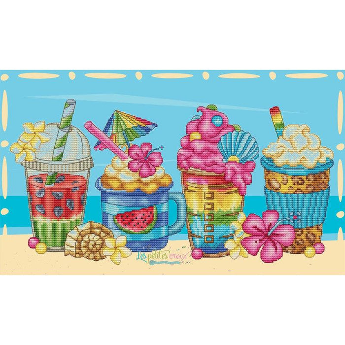 Summer coffees - PDF Cross Stitch Pattern - Wizardi