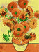 Sunflowers 1814F Needlepoint canvas for halfstitch without yarn - Wizardi