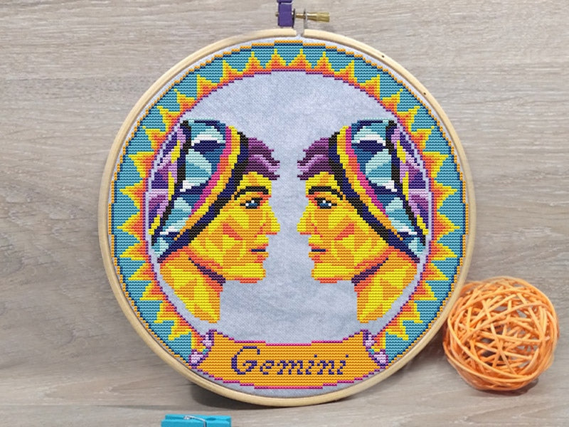 Gemini. Men - PDF Cross Stitch Pattern