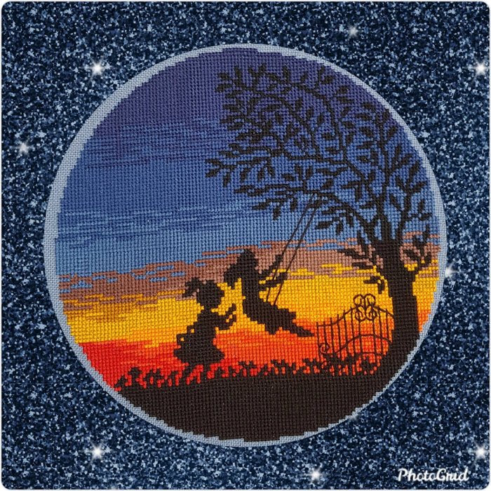 Round Landscapes. Landscape 14 - PDF Cross Stitch Pattern