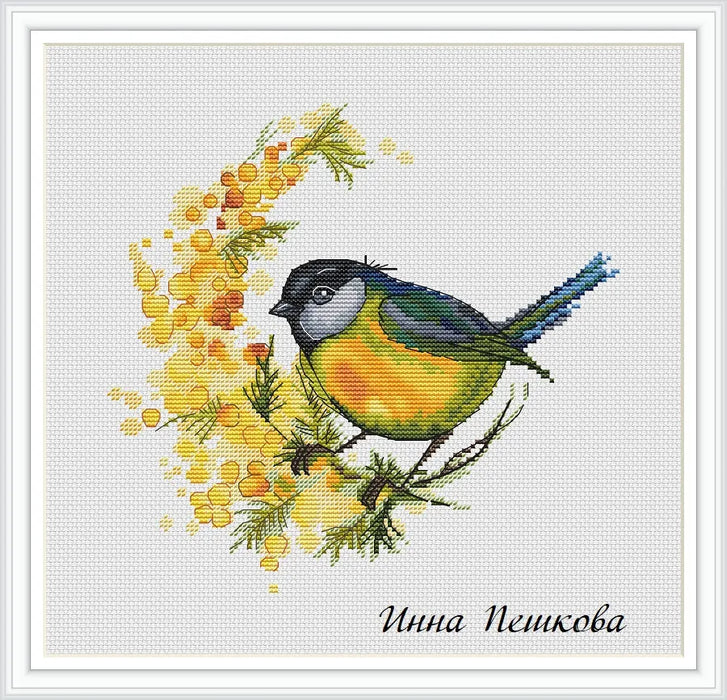 Titmouse's Mimosa - PDF Cross Stitch Pattern