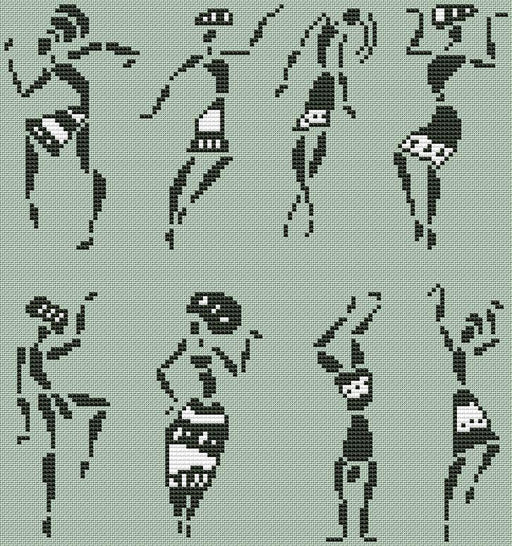 The dance - PDF Free Cross Stitch Pattern - Wizardi
