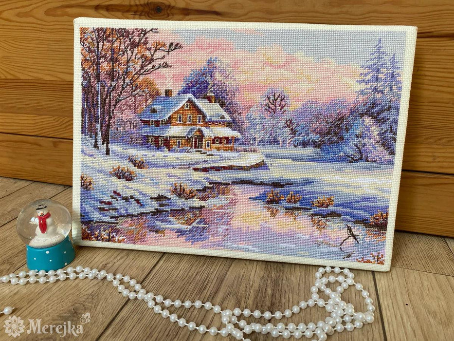 The First Snow K-240 Counted Cross-Stitch Kit - Wizardi