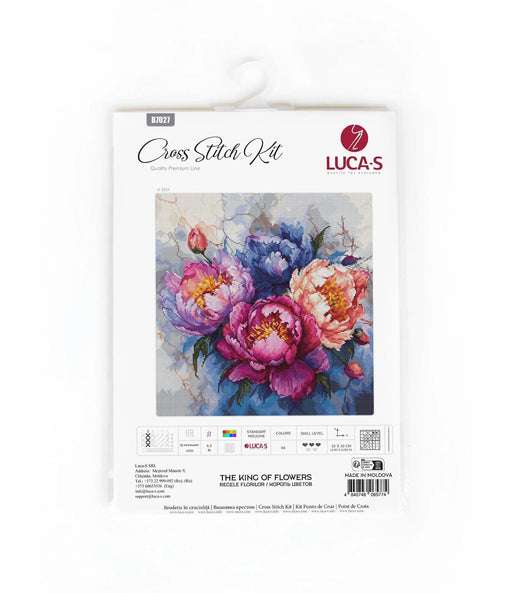 The King of Flowers B7027L Counted Cross-Stitch Kit - Wizardi