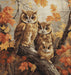 The Owls Family BU5045L Counted Cross-Stitch Kit - Wizardi