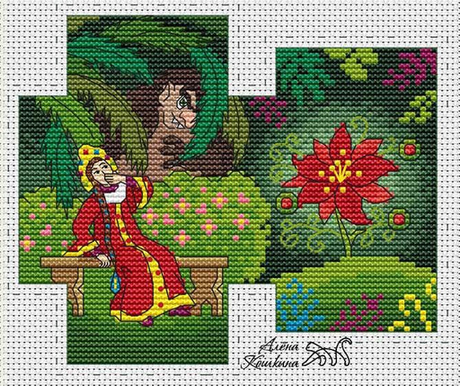 The Scarlet Flower - PDF Cross Stitch Pattern - Wizardi