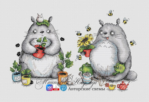 The spirits of the forest are ready for spring - PDF Cross Stitch Pattern - Wizardi