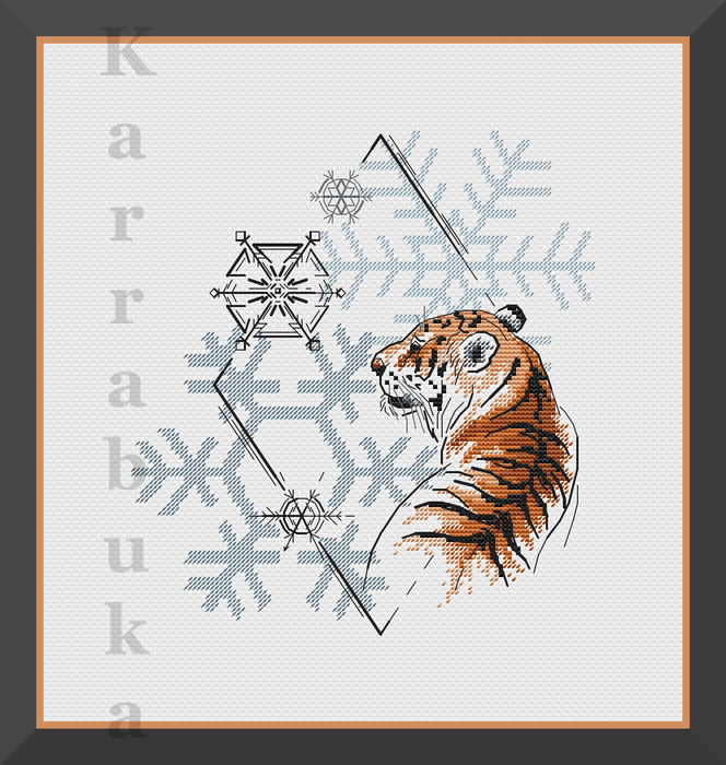 Tiger - PDF Cross Stitch Pattern - Wizardi