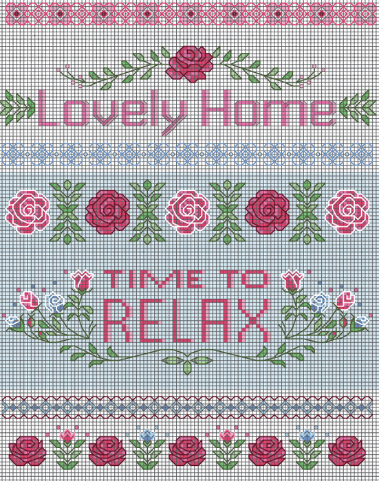 Time For Roses - PDF Free Cross Stitch Pattern - Wizardi