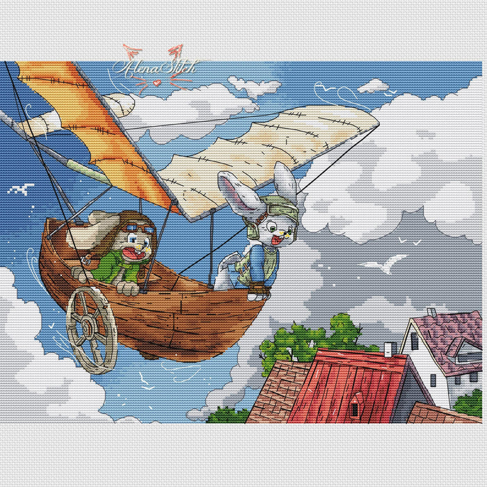 Towards the wind - PDF Cross Stitch Pattern - Wizardi