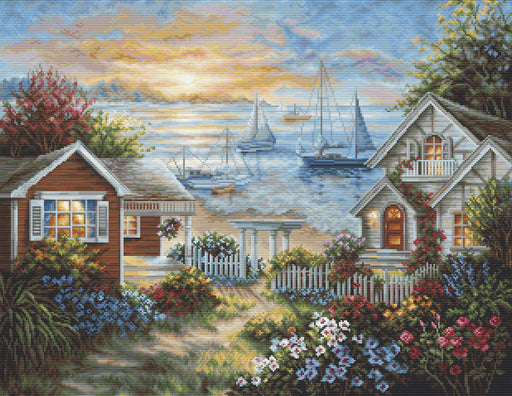 Tranquil Seafront B619l Counted Cross-Stitch Kit - Wizardi