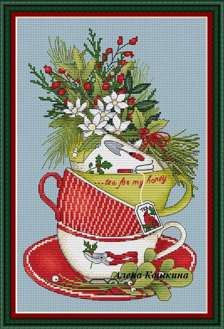 Christmas cup - PDF Cross Stitch Pattern