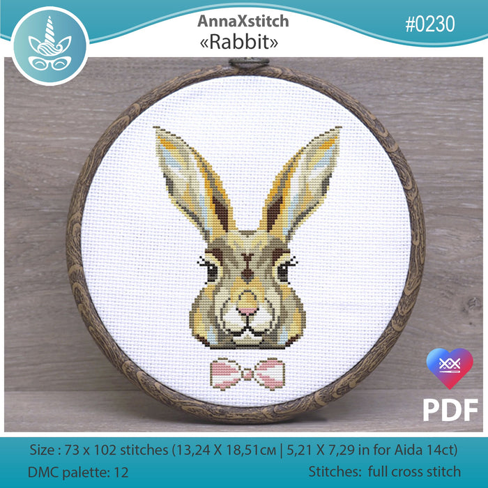 Rabbit - PDF Cross Stitch Pattern